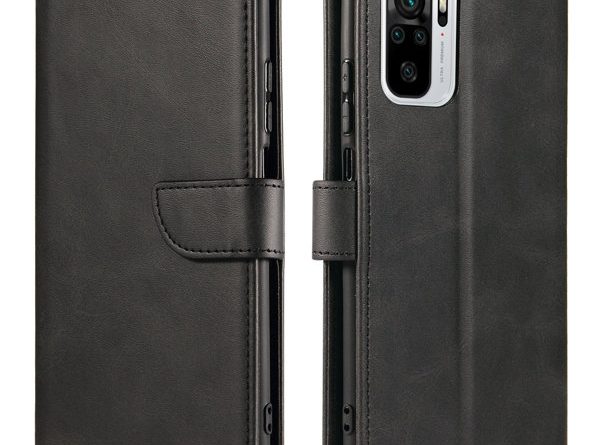 eng pm Magnet Case elegant bookcase type case with kickstand for Xiaomi Redmi Note 10 5G Poco M3 Pro black 72873 3